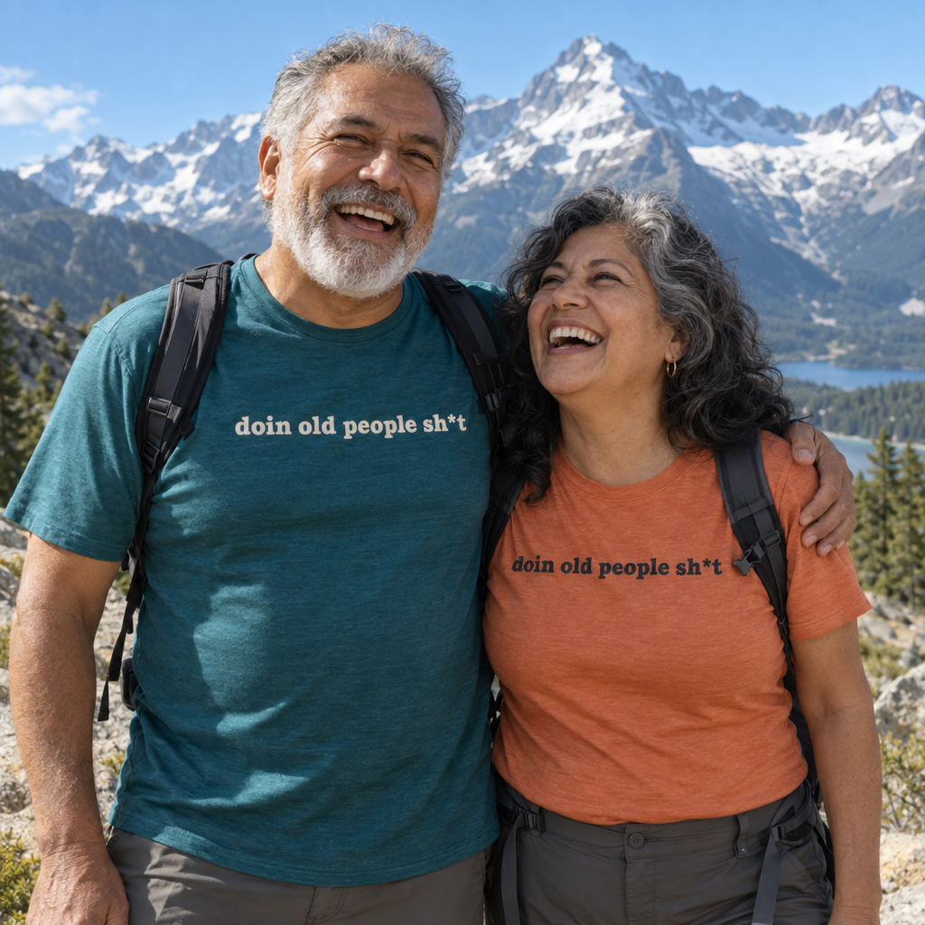 Hikers on a trail wearing DOPS.LIFE apparel